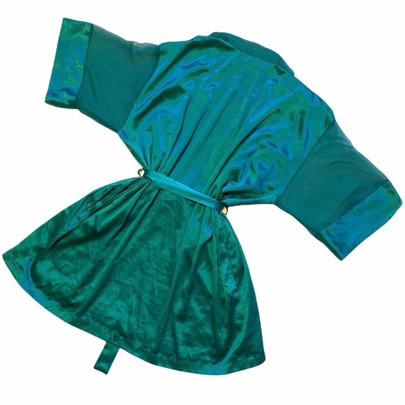 Vintage Victoria's Secret Gold Label Green Robe - Picture 4 of 8